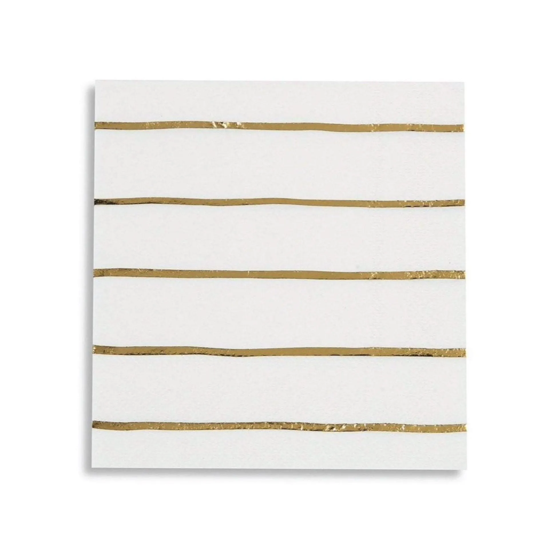 Frenchie Metallic Gold Striped Lunch Napkins 16ct