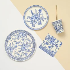 French Toile Dessert Napkins 25ct