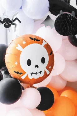 Friendly Halloween Skull Round Foil Balloon 14"