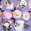 Friendly Halloween Witch Skull Lunch Plates 6ct