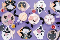 Friendly Halloween Witch Skull Lunch Plates 6ct