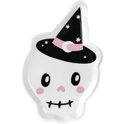 Friendly Halloween Witch Skull Lunch Plates 6ct