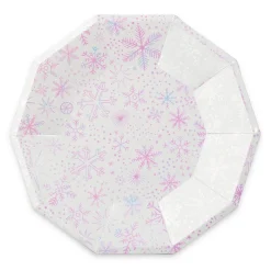 Frosted Iridescent Snowflake Lunch Plates 8ct