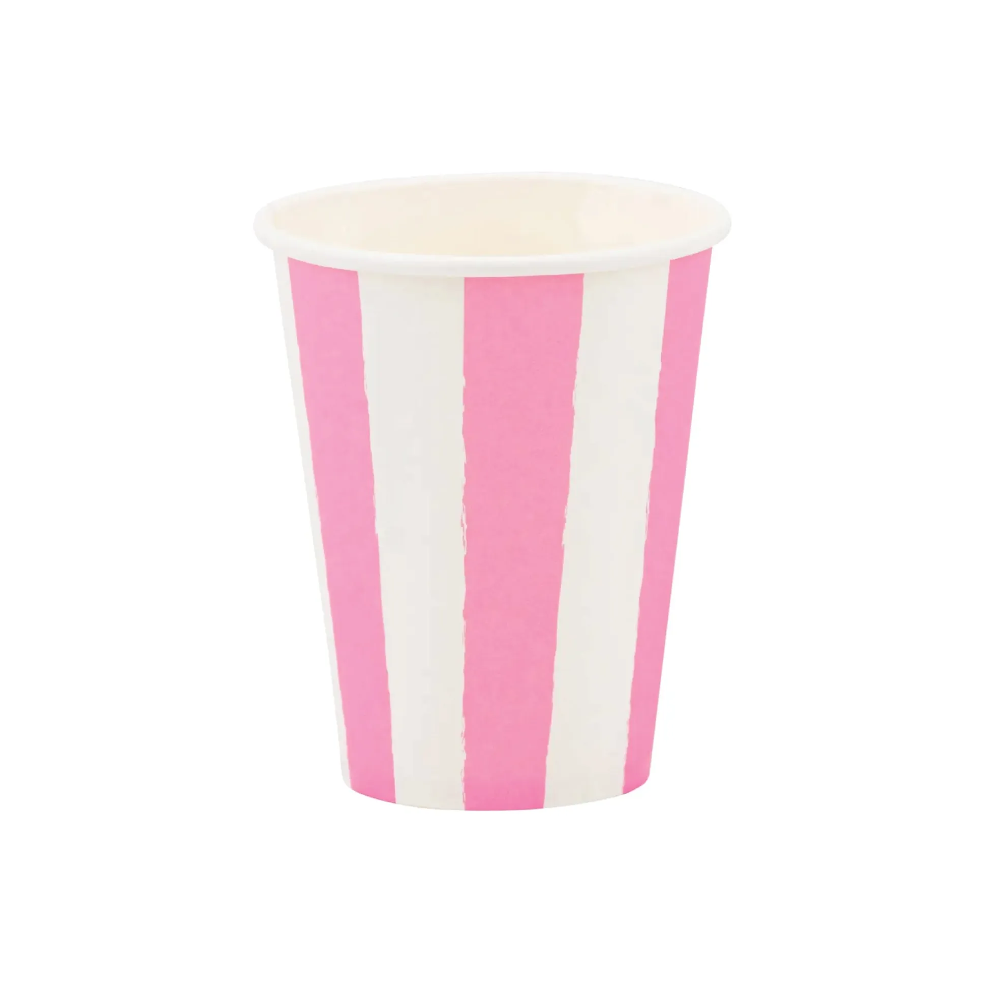 Fuchsia Pink Striped Paper Cups 8ct
