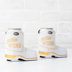 Gettin' Hitched Cowgirl Boot Can Coozie