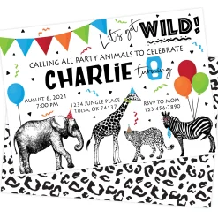 Get Wild Safari Birthday Invitation