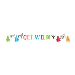 Get Wild Safari Tassel Banner 8ft