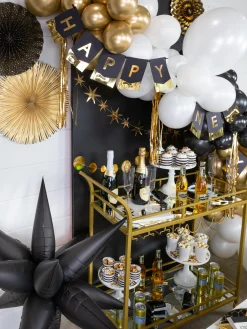 Giant Black Starburst Balloon 37in