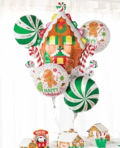 Gingerbread House Foil Balloon 30in