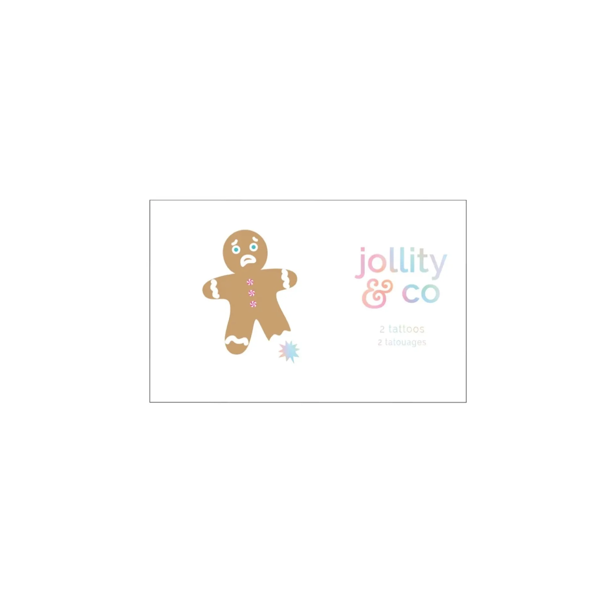 Gingerbread Man Temporary Tattoos 2ct