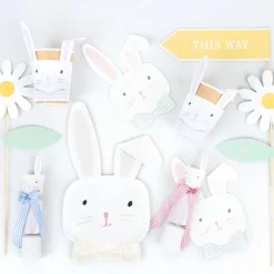 Gingham Easter Bunny Lunch Plates 8ct