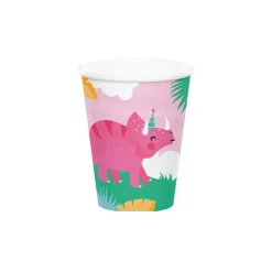 Girl Dinosaur Paper Cups 8ct