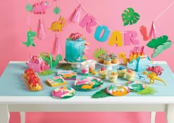 Girl Dinosaur Party Dessert Napkins 16ct