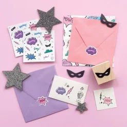 Girl Superhero Stickers Sheets 4ct