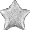 Glitter Silver Star Balloon 20in