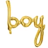 Gold Boy Letter Balloon Banner 25in