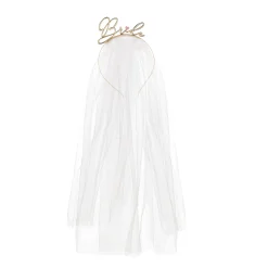Gold Bride Veil Headband