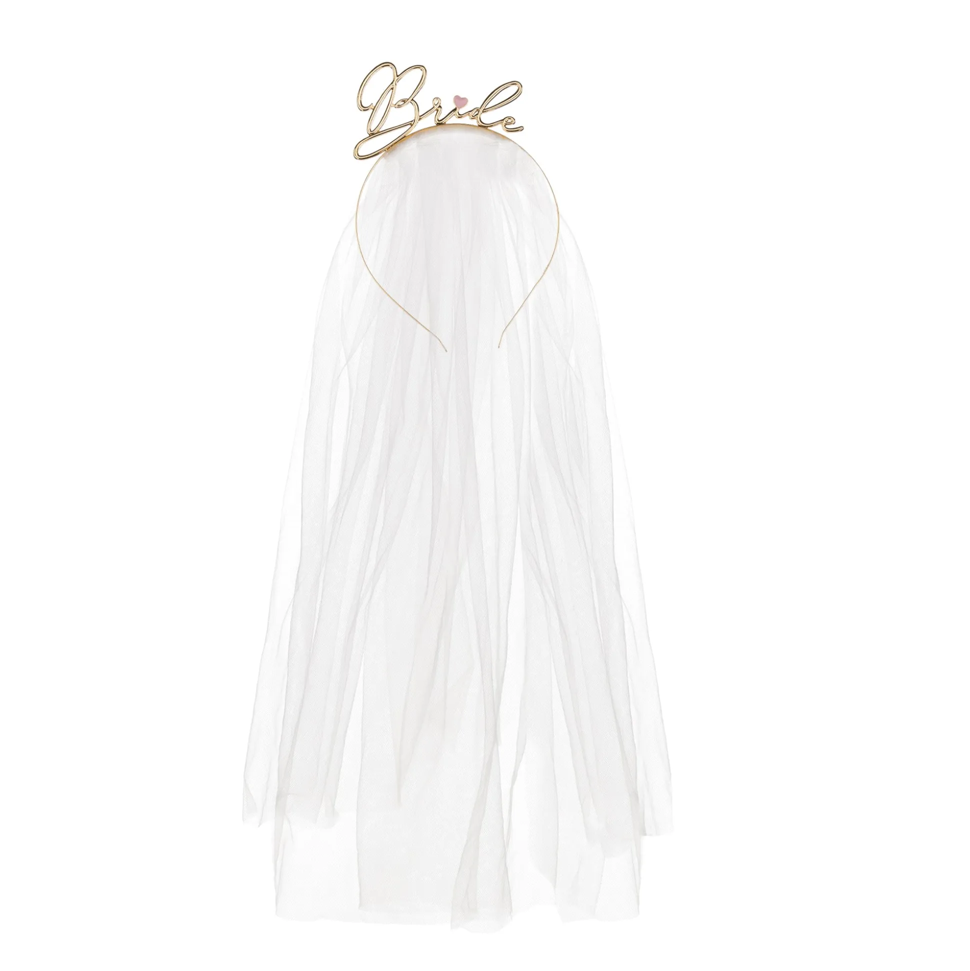 Gold Bride Veil Headband
