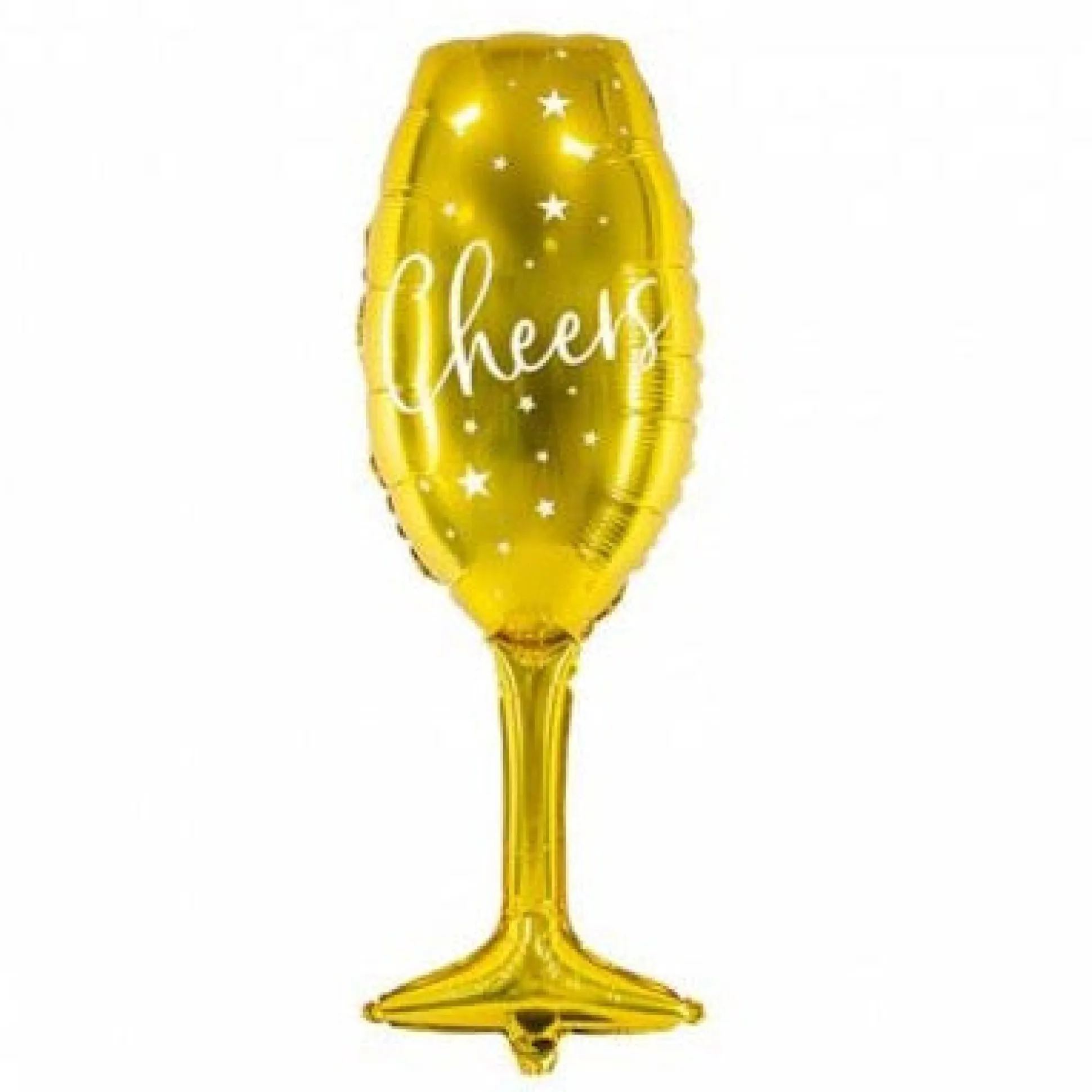 Gold Cheers Champagne Glass Balloon 28in