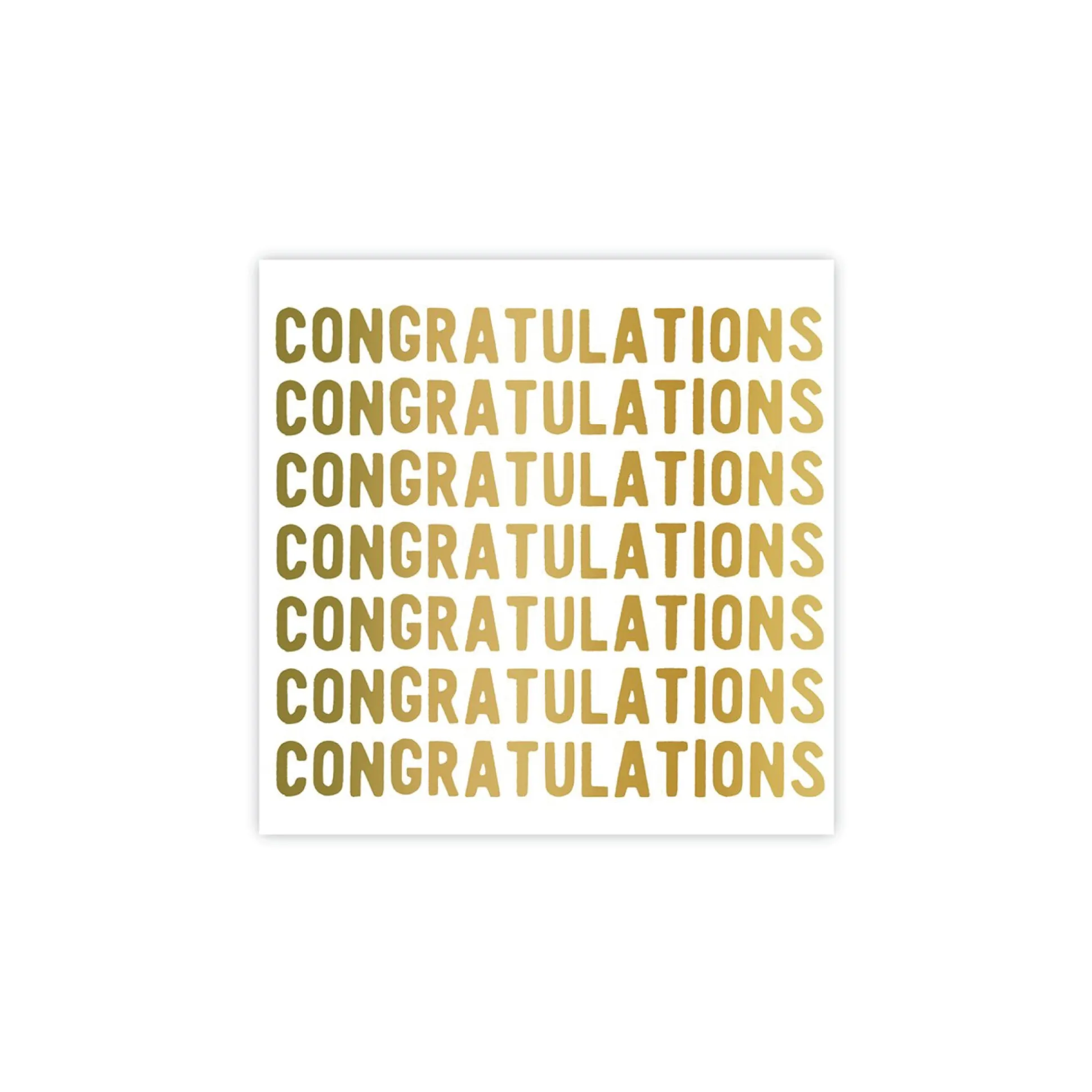 Gold Congratulations Dessert Napkins 20ct