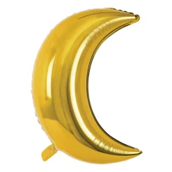 Gold Crescent Moon Balloon 24in