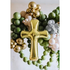 Gold Cross Foil Balloon 41in
