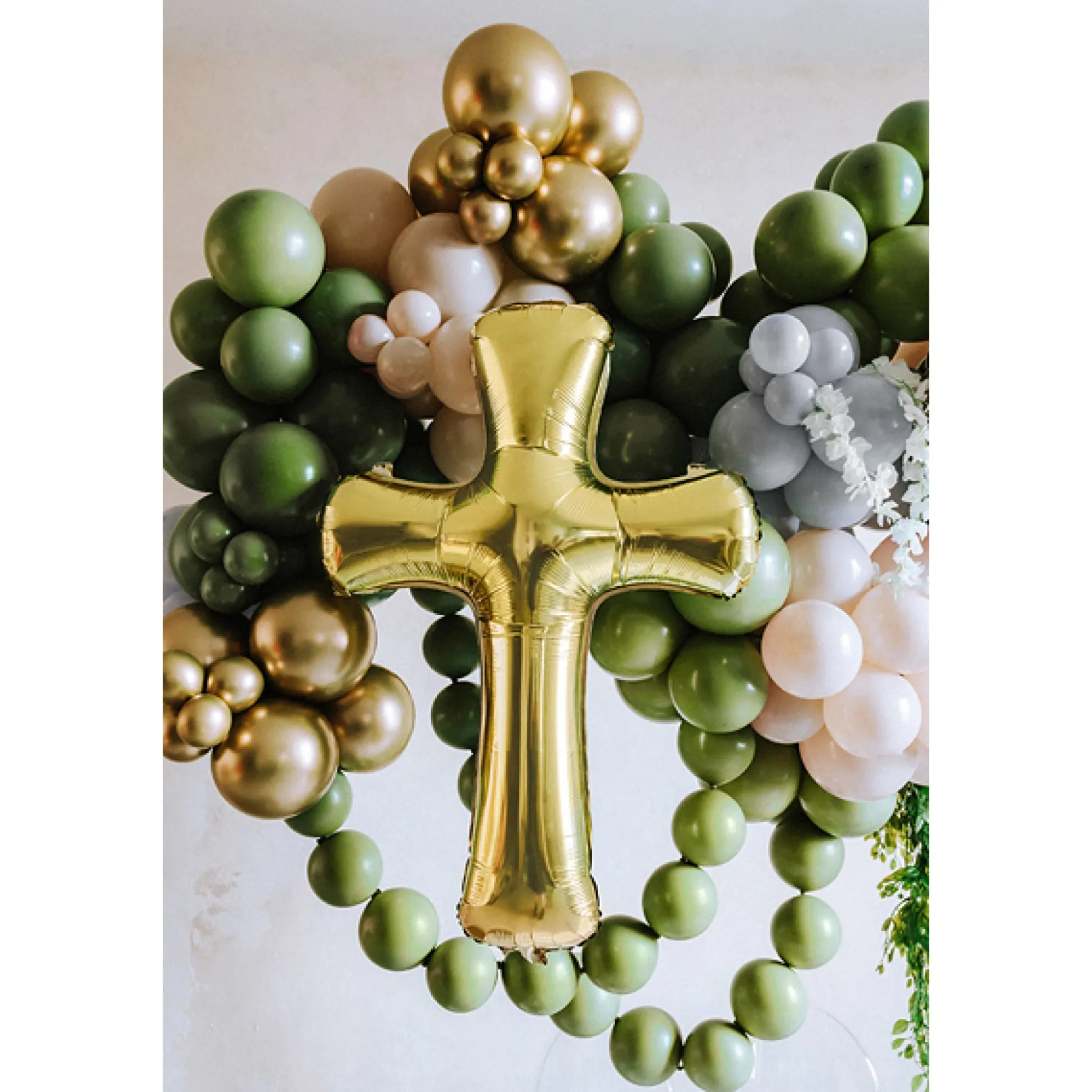 Gold Cross Foil Balloon 41in