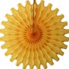 Golden Yellow Tissue Paper Fan 18in