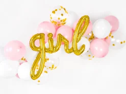 Gold Girl Letter Balloon Banner 30in