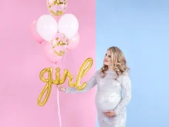 Gold Girl Letter Balloon Banner 30in