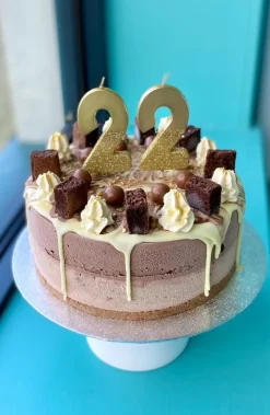Gold Glitter Dipped Number Birthday Candle