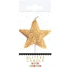 Gold Glitter Star Candle