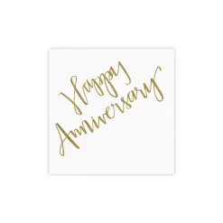 Gold Happy Anniversary Dessert Napkins 20ct