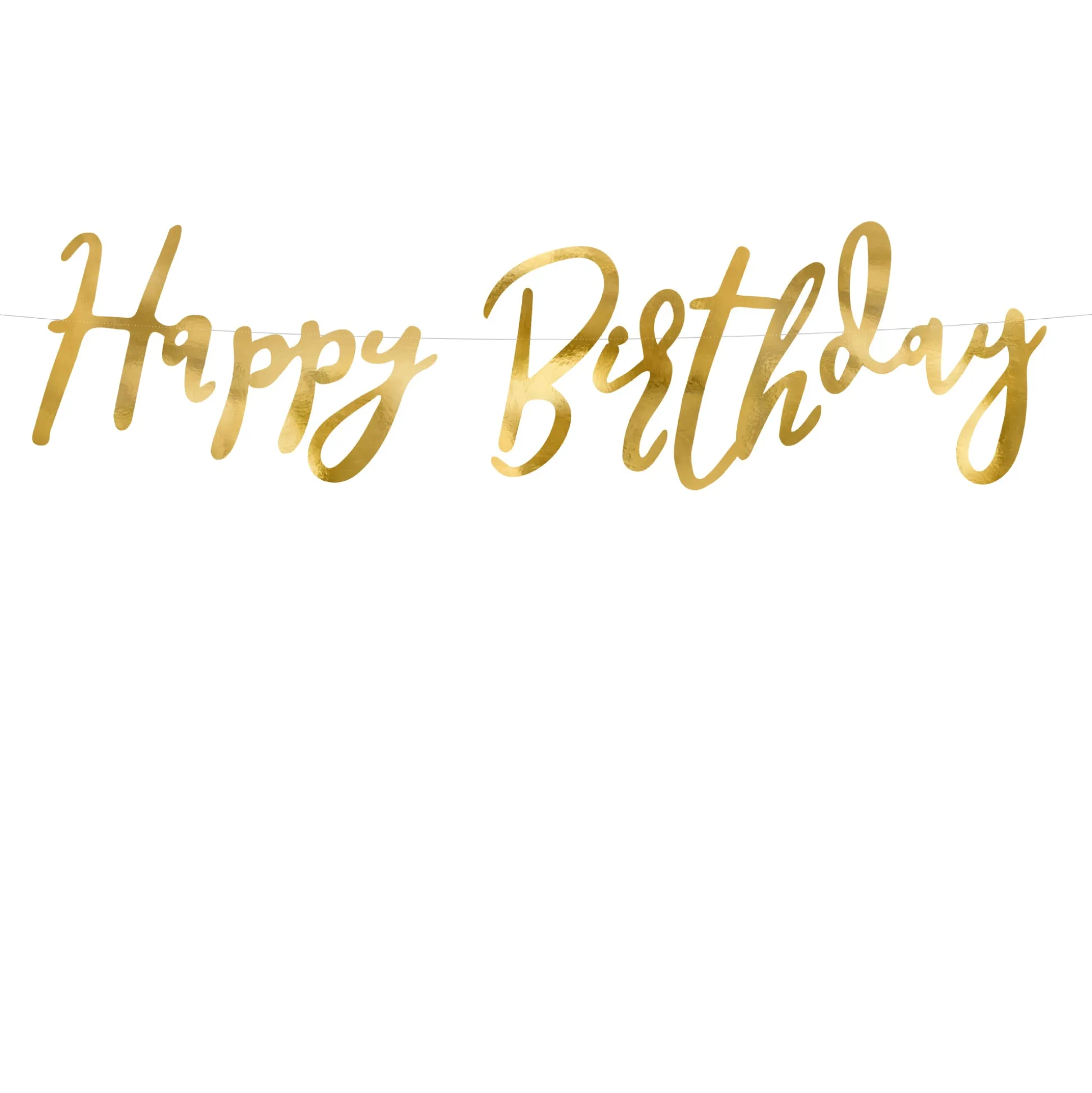 Gold Happy Birthday Letter Banner 2ft