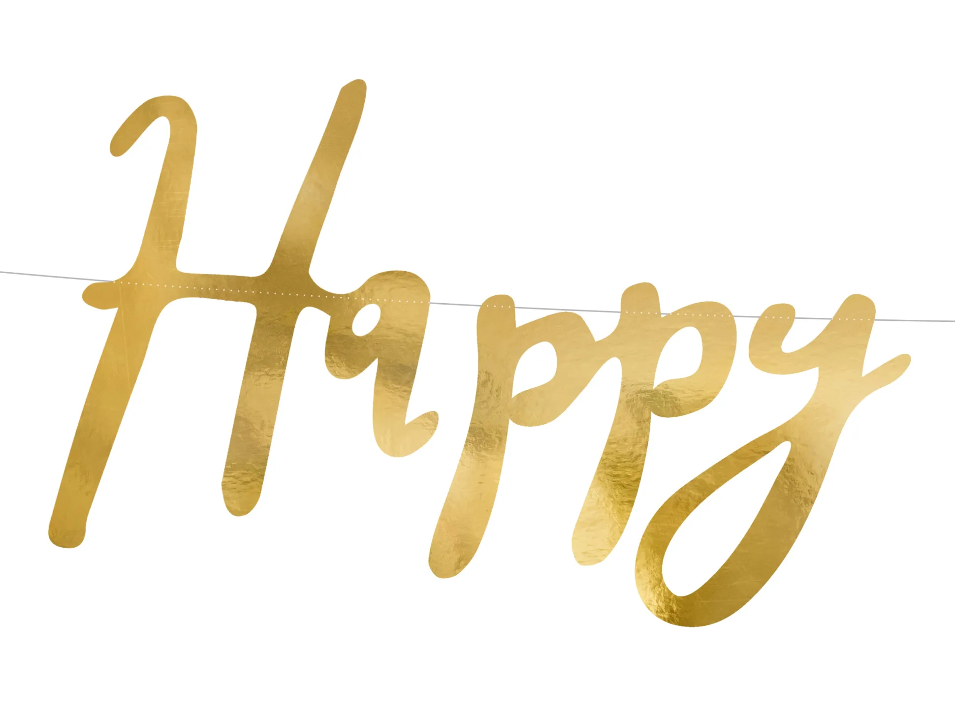 Gold Happy Birthday Letter Banner 2ft