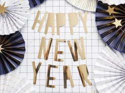 Gold Happy New Year Banner 3ft