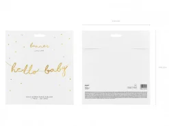 Gold Hello Baby Banner 2.3ft