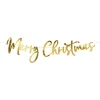 Gold Merry Christmas Cursive Letter Banner
