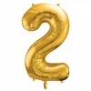 34" Gold Number Balloon 0-9