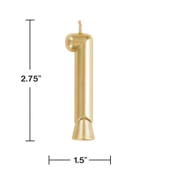 Gold Number 1 Birthday Candle