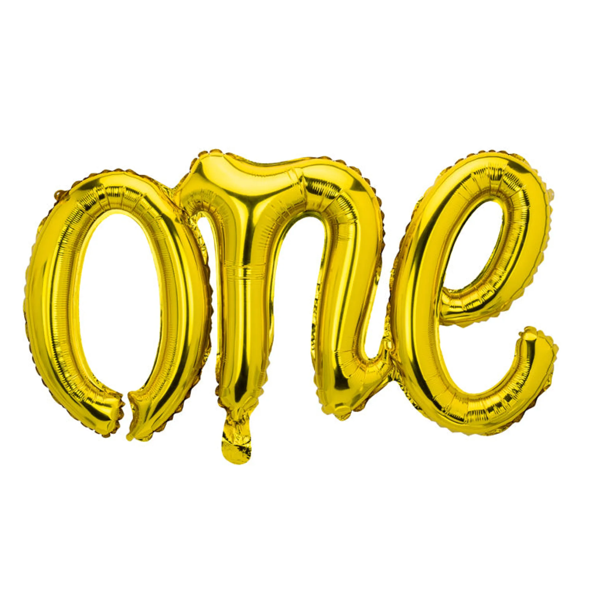 Gold One Script Foil Balloon 26in