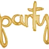 Gold Party Cursive Letter Balloon 39in