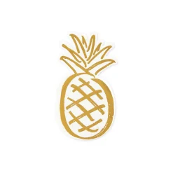 Gold Pineapple Beverage Napkins 20ct
