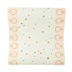 Gold & Pink Diamond Ring Paper Table Runner 10ft