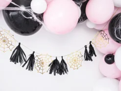 Gold Spiderweb Tassel Garland 5.7ft