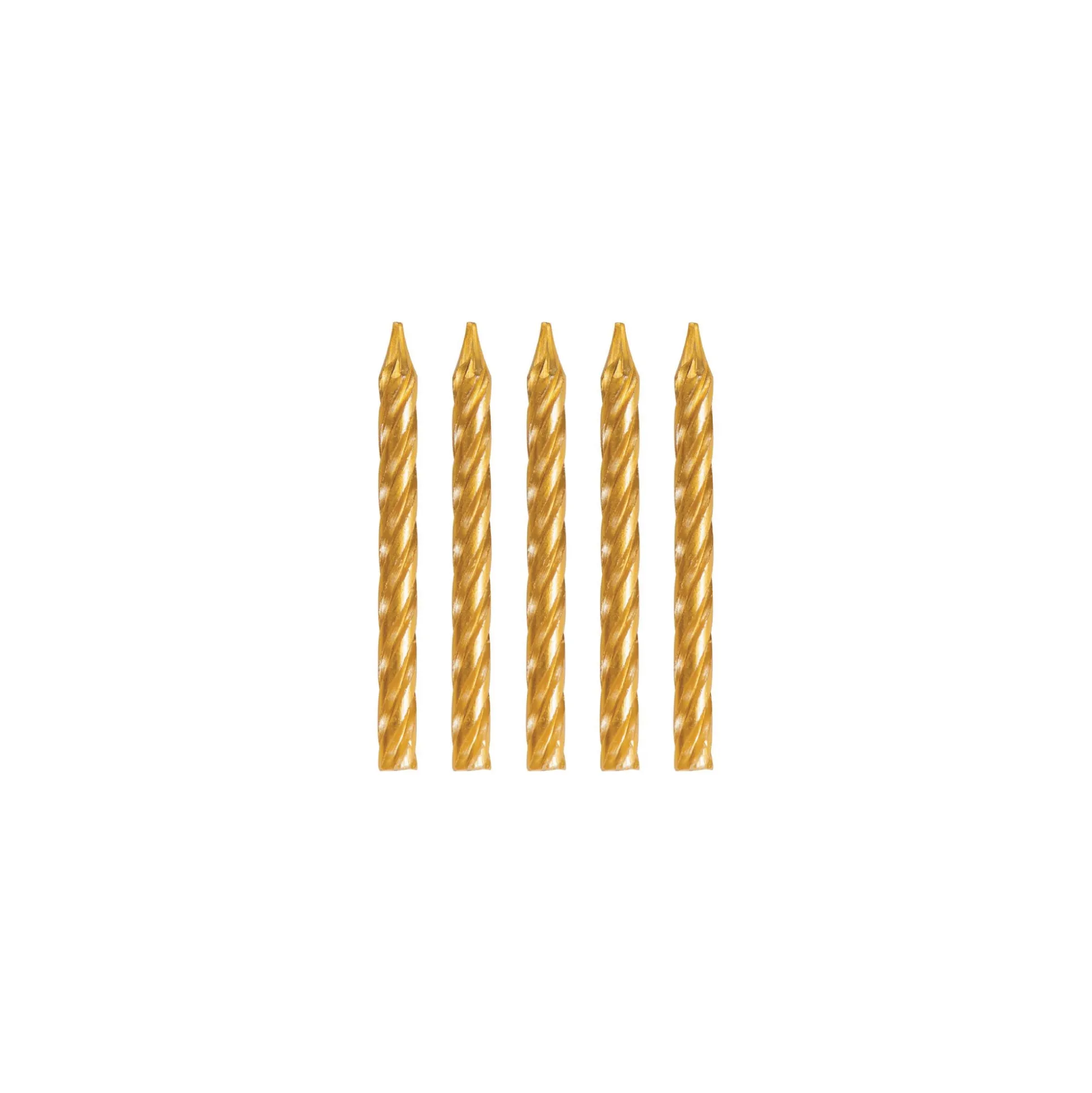 Gold Spiral Birthday Candles