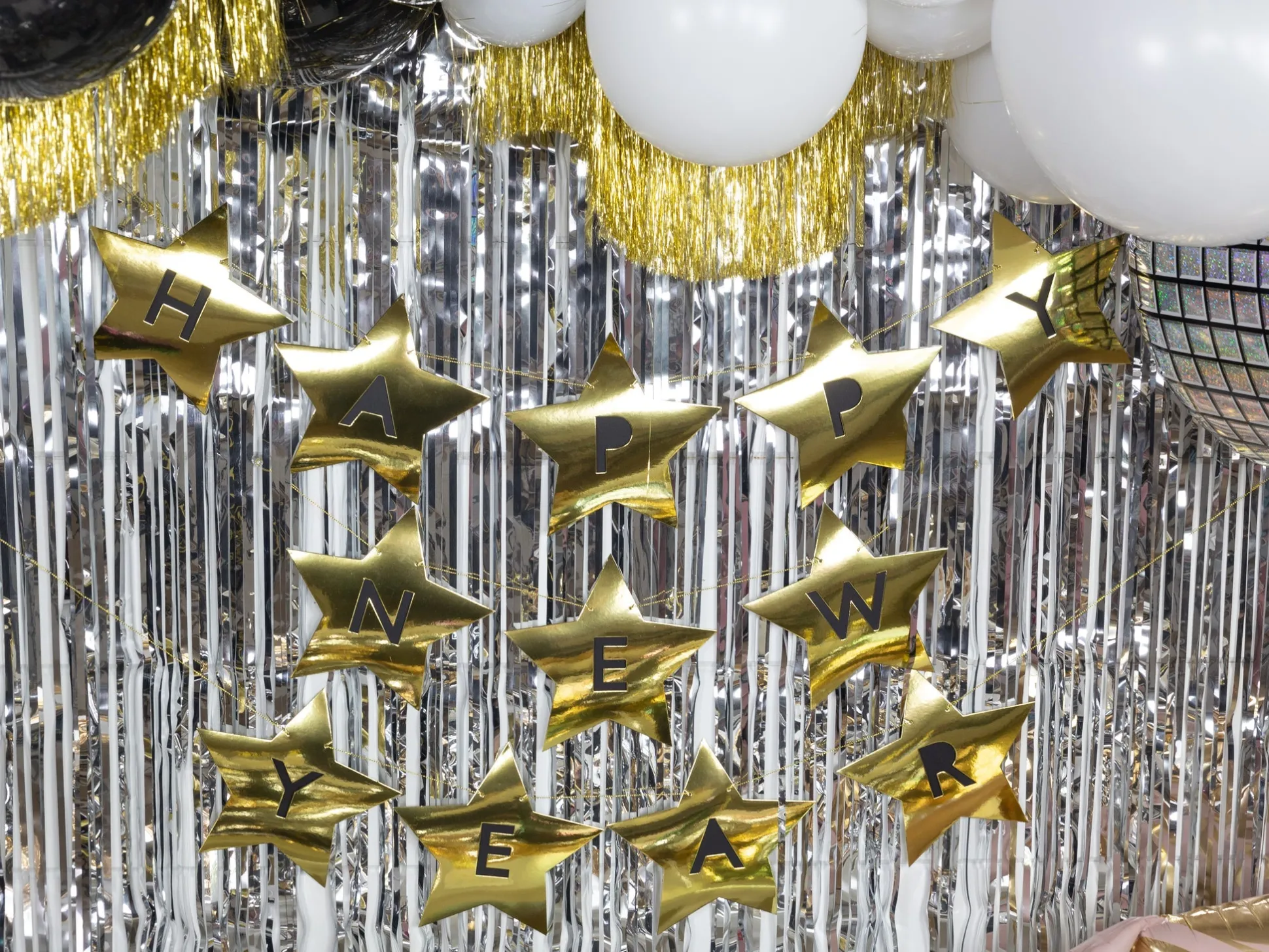 Gold Star Happy New Year Banner 9.5ft