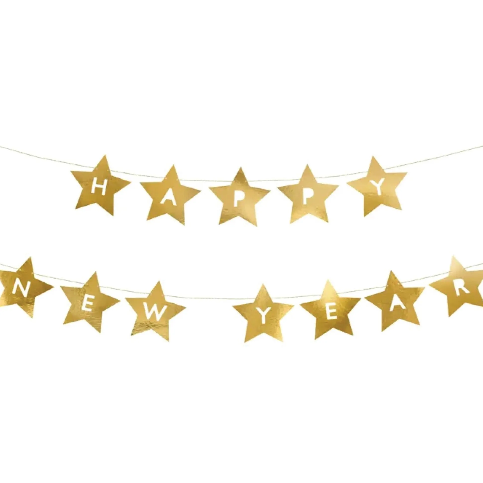 Gold Star Happy New Year Banner 9.5ft