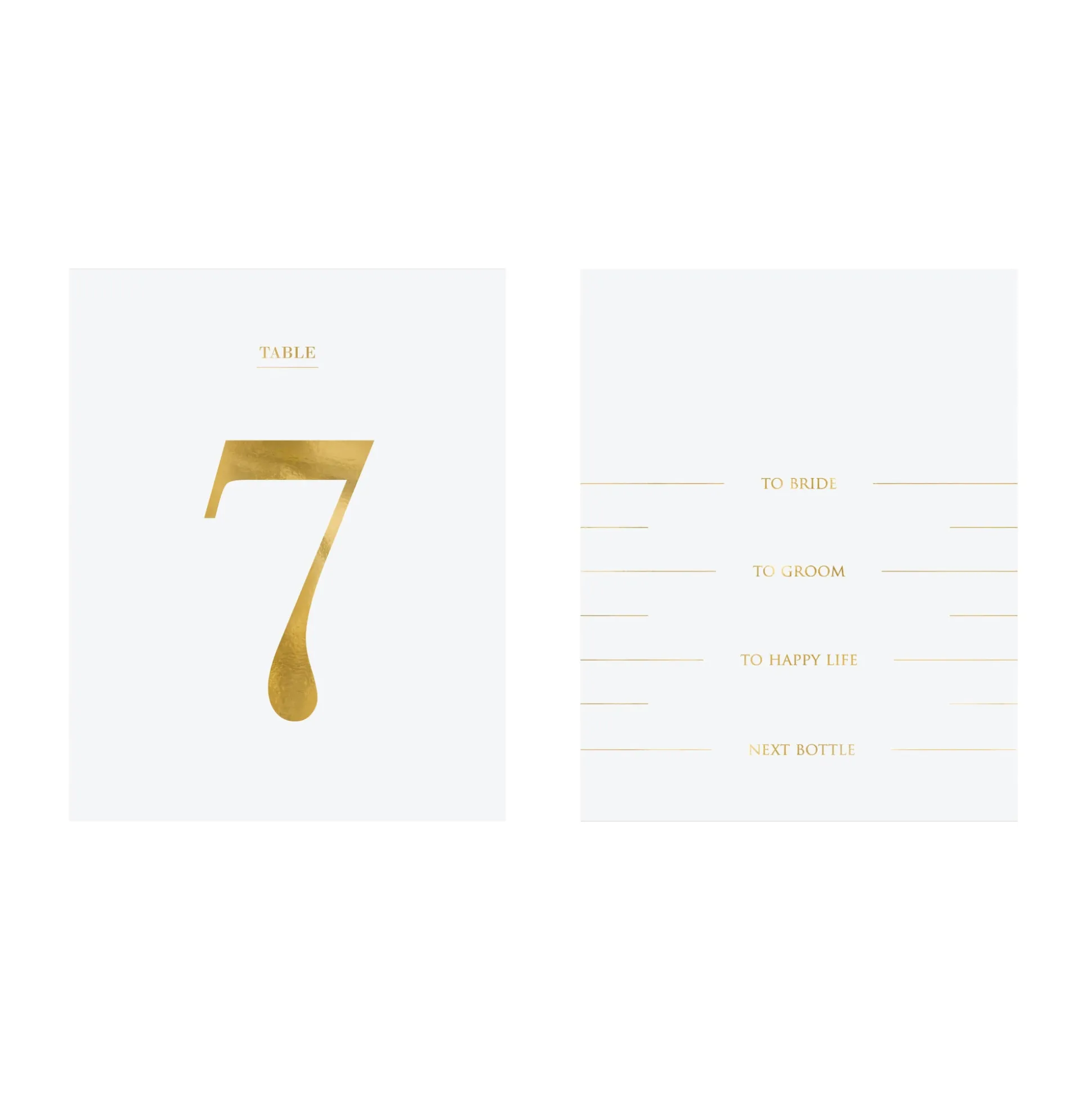 Gold Table Numbers for Wine Bottles (1-15) 30ct