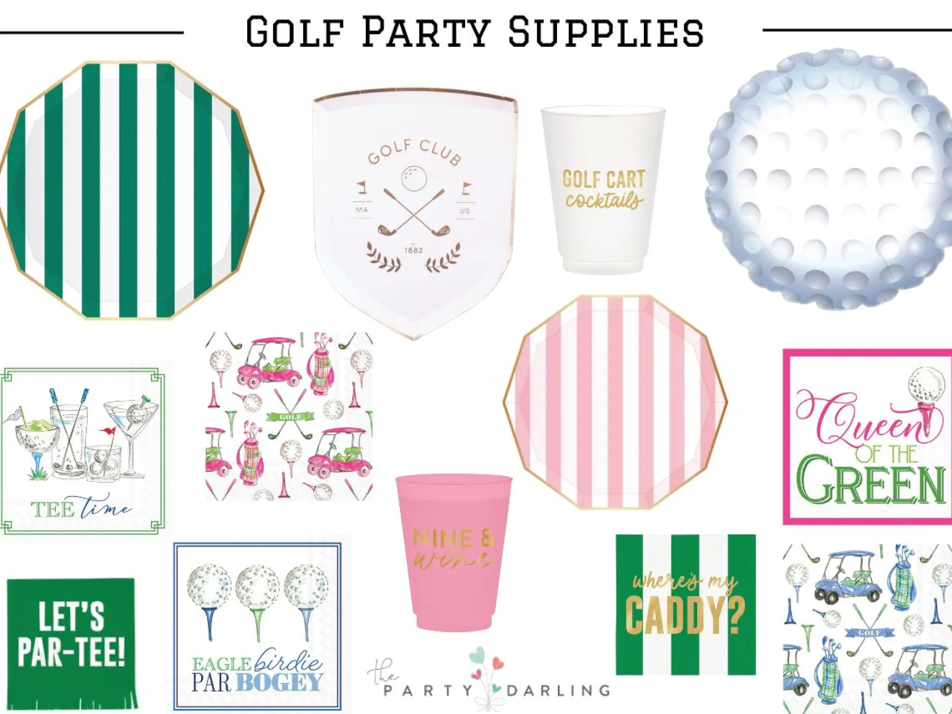 Golf Ball Foil Balloon 18in